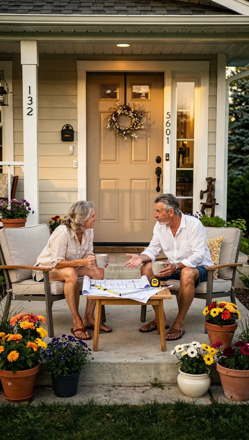 Przestronny pokój dzienny z komfortowymi meblami i nowoczesnym oświetleniem.